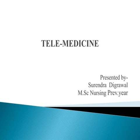 TELEMEDICINE topic in advance nursing practice
