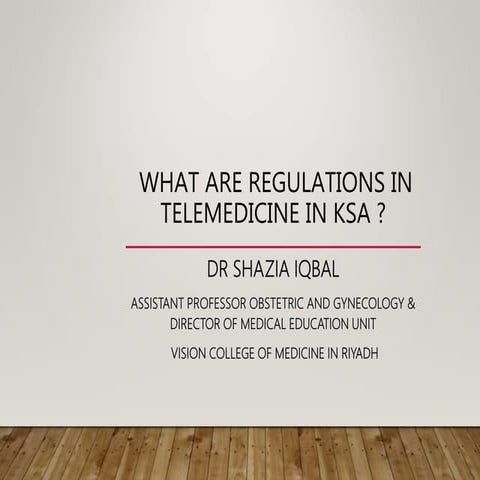 Telemedicine regulations in ksa 25.04.2021