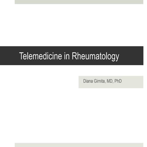 Telemedicine rheumatology