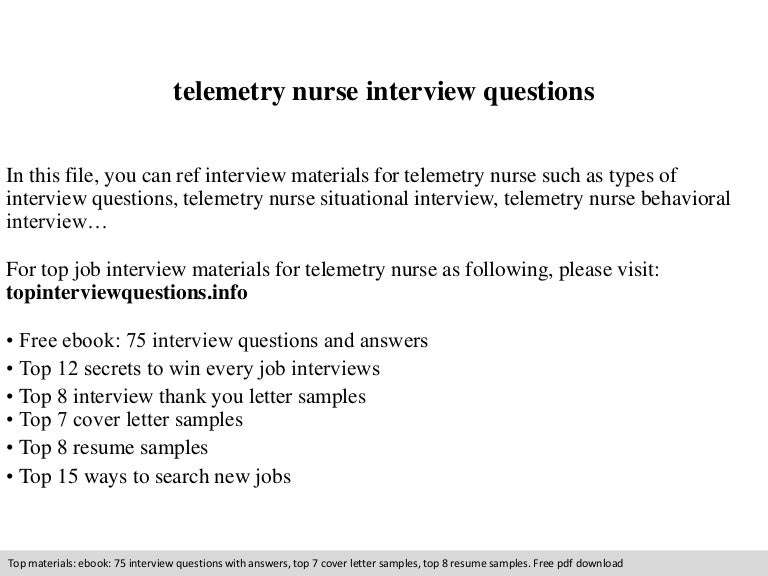 telemetry nursing resumes