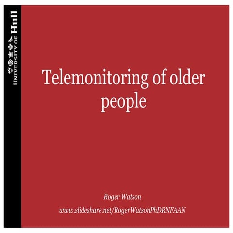 Telemonitoring of older people