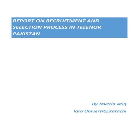 HRM report on Telenor Pakistan