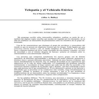 Telepatia y el vehiculo eterico