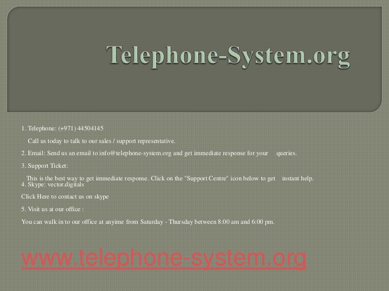 Telephone system
