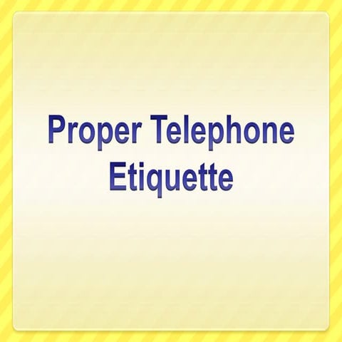 Telephoneetiquette