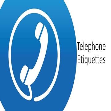 Telephone etiquette