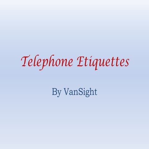 Telephone etiquette ver7