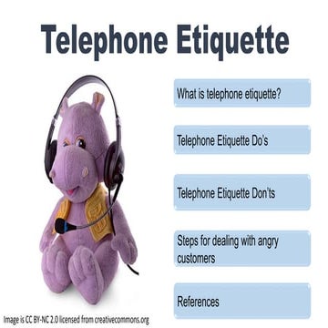 Telephone etiquette power point