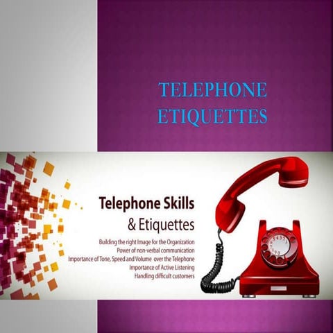 Telephone etiquettes   upload
