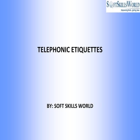 Telephone skills