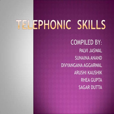 Telephonic  skills