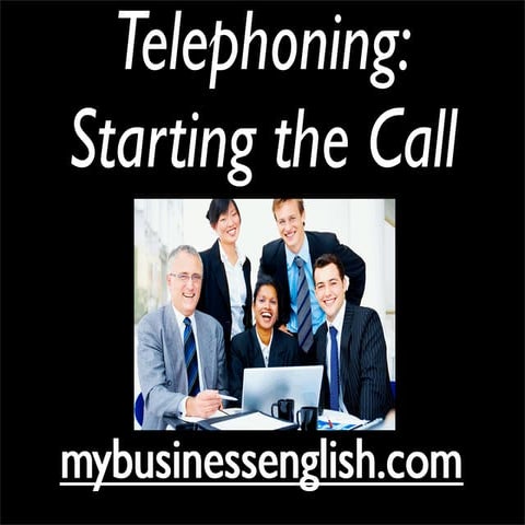 Telephoning in English - Starting the Call