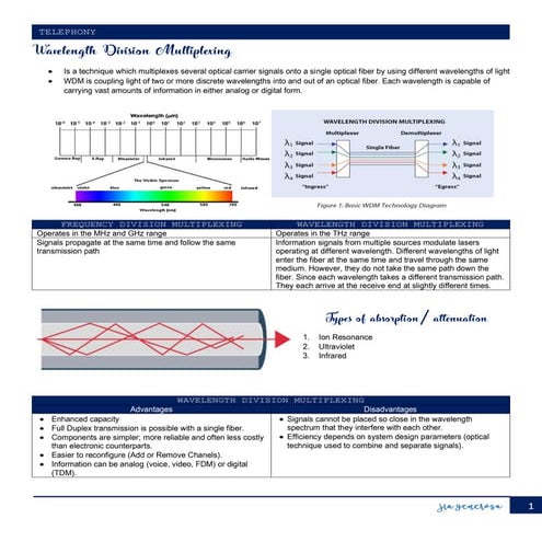 Wavelength Division Multiplexing (Wayne Tomasi)