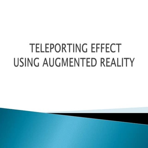 Teleporting effect using augmented reality