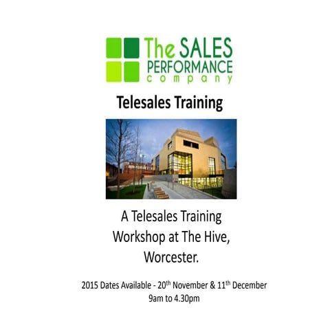 Telesales Training - The Sales Performance Company Ltd | PPTX