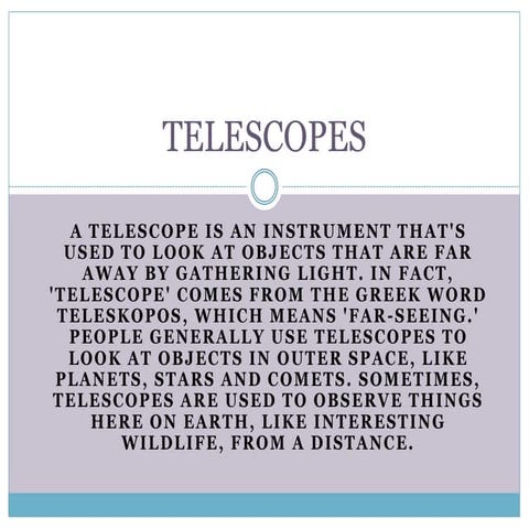 Telescopes power point