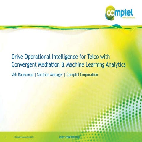 Webinar 3-12-2013 Comptel, Analytics