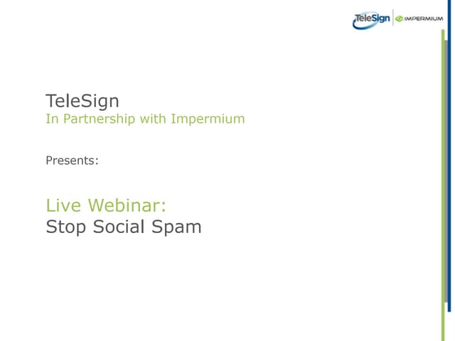 Telesign impermium webinar deck-121312