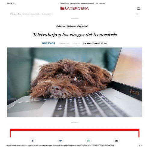 Teletrabajo y los riesgos del tecnoestres