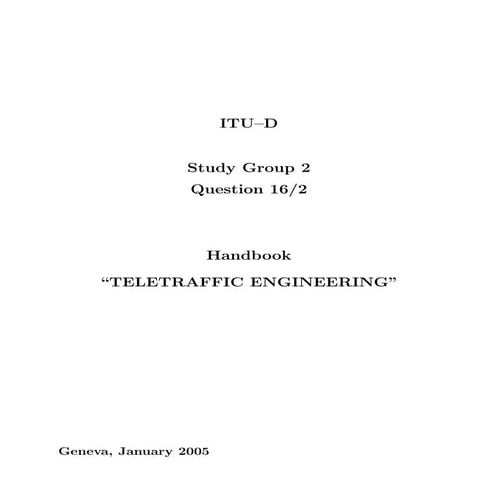 Teletraffic engineering handbook