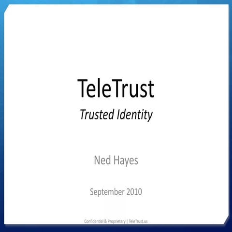 TeleTrust Pitch - Ned Hayes