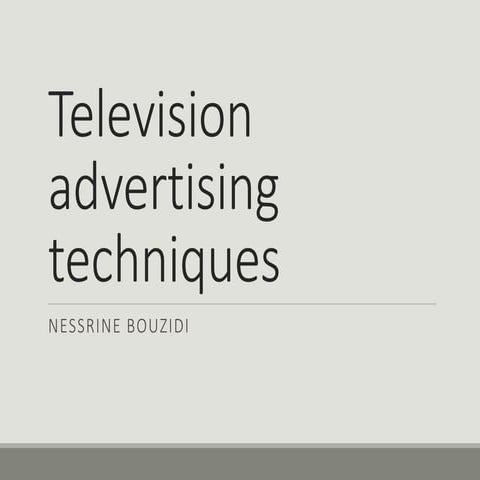 Television advertising techniques 