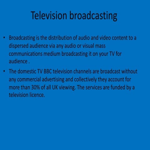 Television broadcasting | PPTX