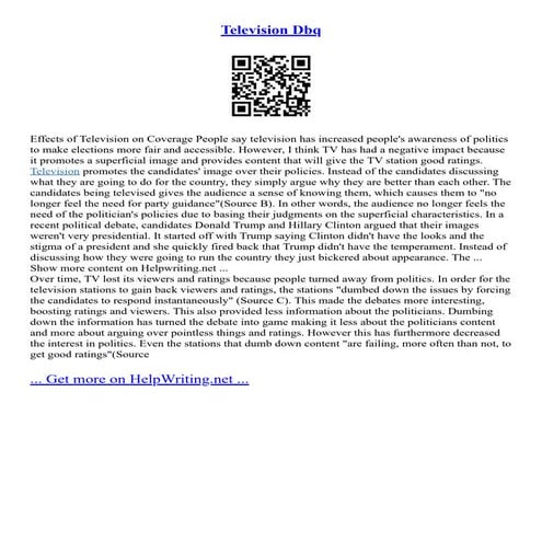 Television Dbq
