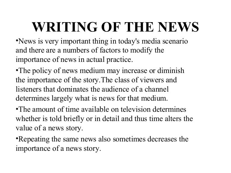 Various techniques of news writing tips