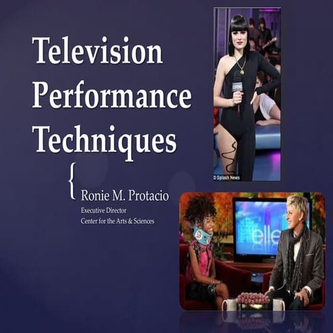 Television performance techniques module 6