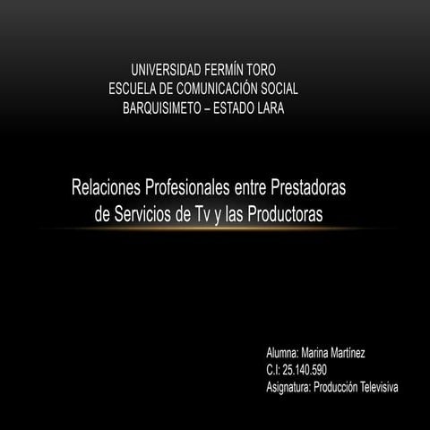 Producción Televisiva