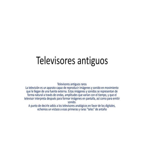 Televisores antiguos