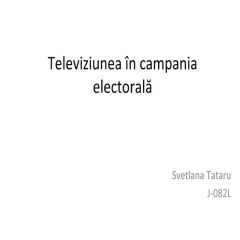 Televiziunea în campania electorală