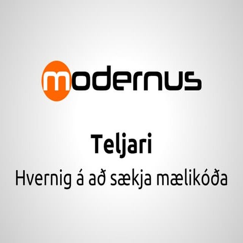 Teljari: hvernig á að sækja mælikóða | PDF