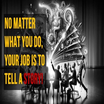 No matter what you do, your job is to tell a story