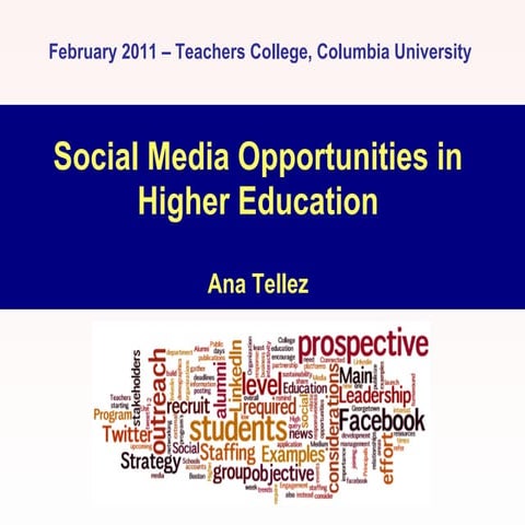 Social Media Classroom and Outreach Opportunities in Higher Education