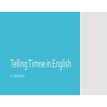 Telling time in english