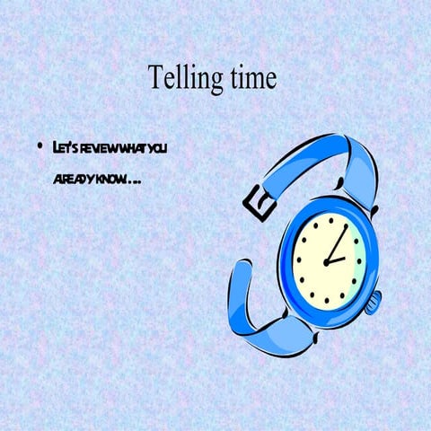 Telling time powerpoint