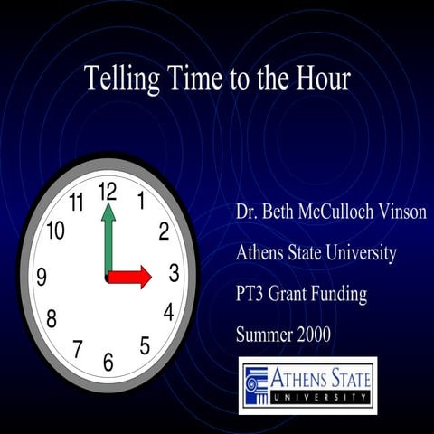 Telling time to hour