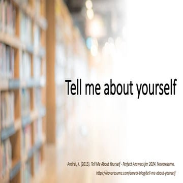 Mastering the 'Tell Me About Yourself' Interview Question: Structure ...