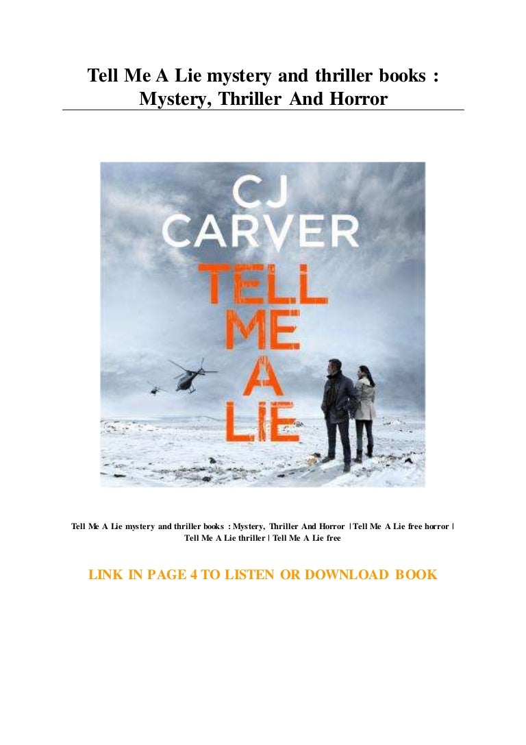 Tell Me A Lie Mystery And Thriller Books Mystery Thriller And Ho
