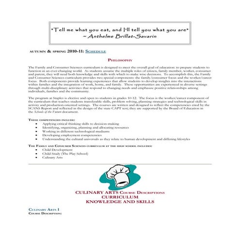 Tell me what you eat rubrics