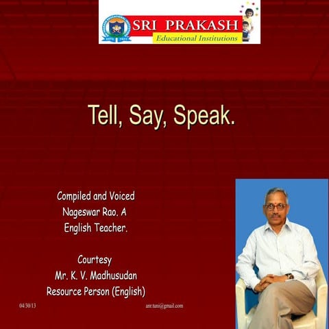 Say and tell | PPTX