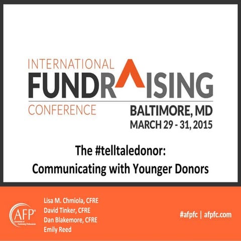 The #Telltaledonor - Communicating with Younger Donors