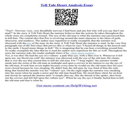 Tell Tale Heart Essay