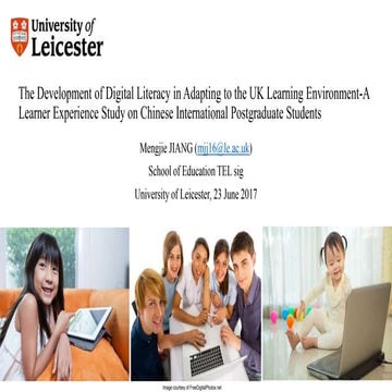The development of digital literacy in adapting to the UK learning environment 
