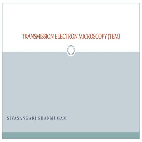 transmission Electron Microscopy (Tem)