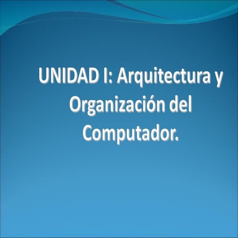 Arquitectura del Computador