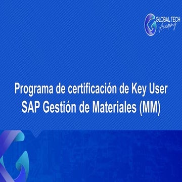 INTRODUCCIÓN A SAP - PROGRAMA DE CERTIFICACIÓN DE KEY USER | PDF
