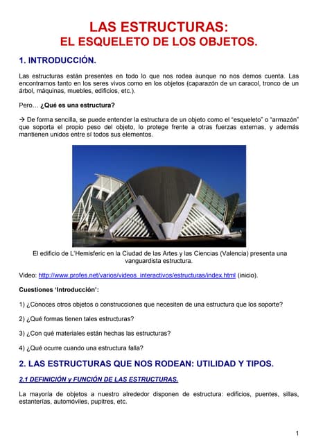 Las estructuras y sus partes | PPT
